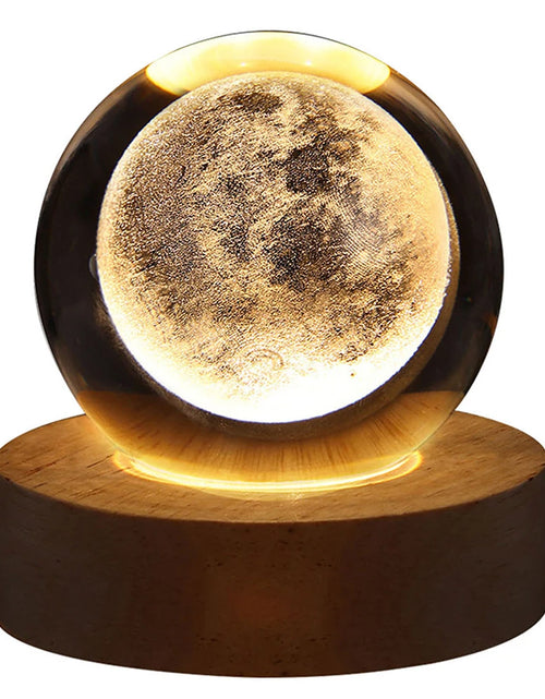 Load image into Gallery viewer, Crystal Ball Night Lights Glowing Planet Galaxy Astronaut 3D Moon Table Lamp USB Atmosphere Lamp Tabletop Decorations Kid Gifts
