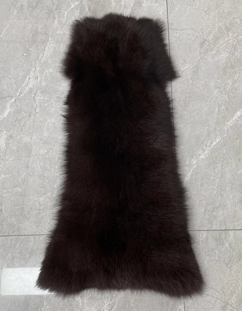 Load image into Gallery viewer, Janefur Woman Fox Fur Shawl Fluffy Fur Cape Natural Fur Poncho Fur Lady Scarf Wrap Coat Shawl Wedding Party Clothing
