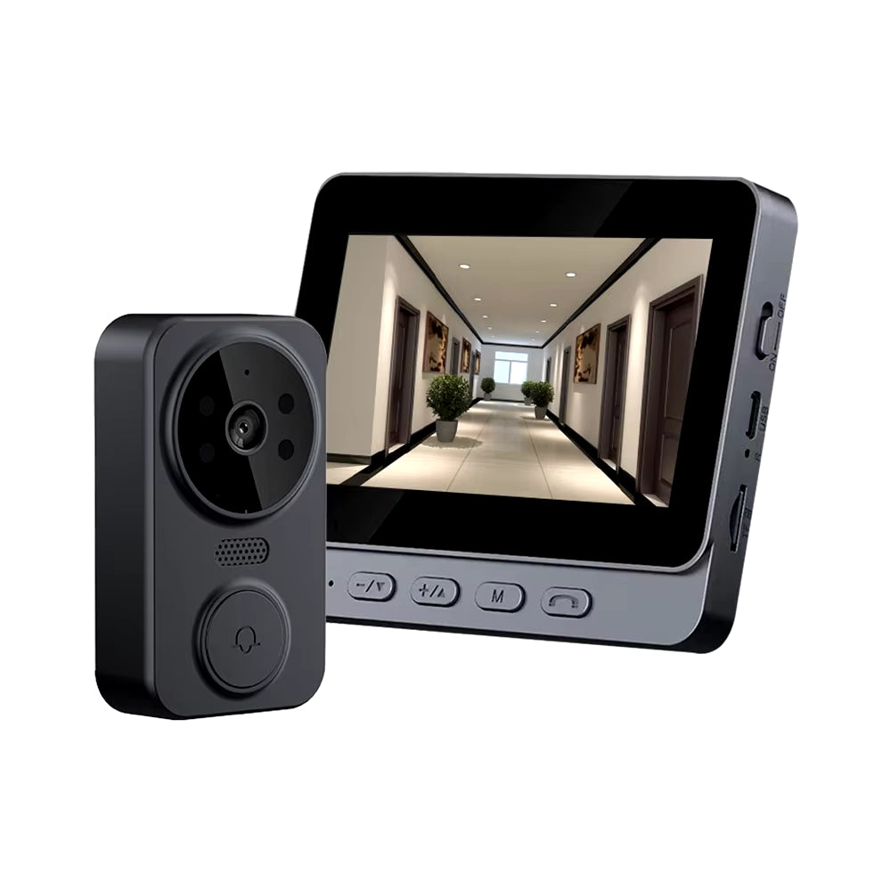 4.3'' IPS Screen 2.4G Wireless Visual Intercom Doorbell with Screen Smart High-Definition Video Monitoring Two-Way Intercom