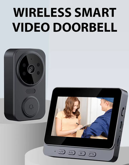 Load image into Gallery viewer, 4.3&#39;&#39; IPS Screen 2.4G Wireless Visual Intercom Doorbell with Screen Smart High-Definition Video Monitoring Two-Way Intercom
