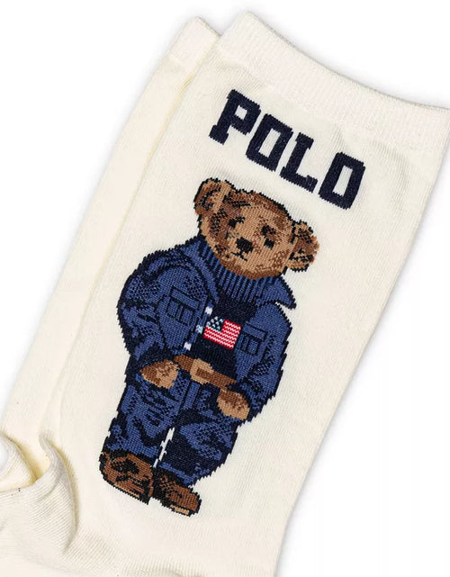 Load image into Gallery viewer, Women&#39;S Americana Polo Bear Crew Socks
