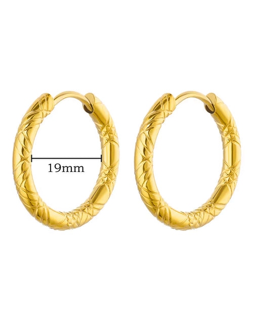 Load image into Gallery viewer, U Shape Hoop Earrings for Women Smooth Gold Plated Stainless Steel Earrings Female Classic Statement Wedding Ear Jewelry Aretes
