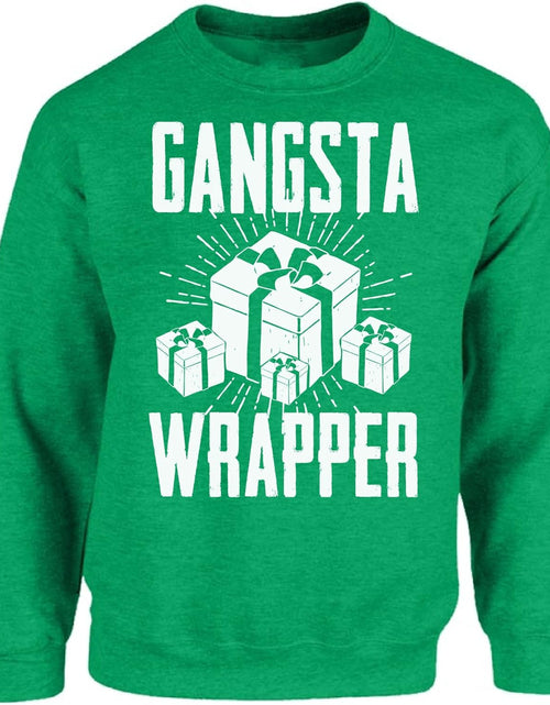 Load image into Gallery viewer, Gangsta Wrapper Sweatshirt Gangsta Wrapper Ugly Christmas Sweater Funny Xmas Gangsta Gift Wrappers Sweater
