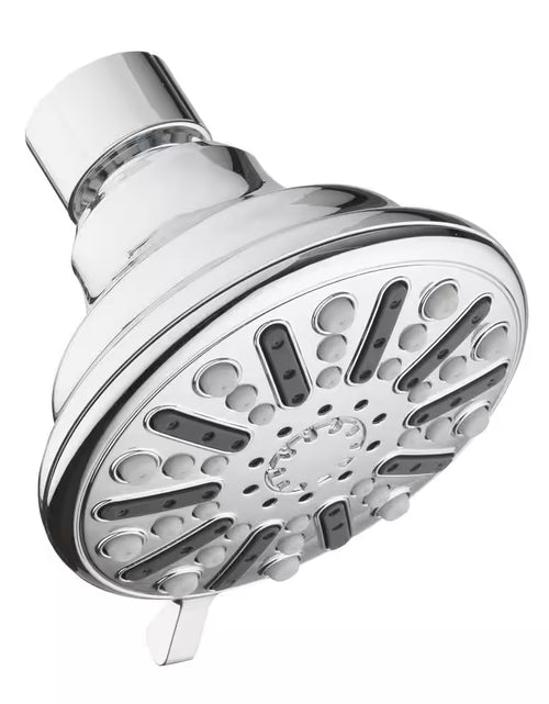 Load image into Gallery viewer, 3-Spray Patterns 3.5 In. Single Wall Mount Fixed Shower Head in Chrome
