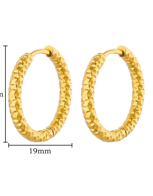 Load image into Gallery viewer, U Shape Hoop Earrings for Women Smooth Gold Plated Stainless Steel Earrings Female Classic Statement Wedding Ear Jewelry Aretes
