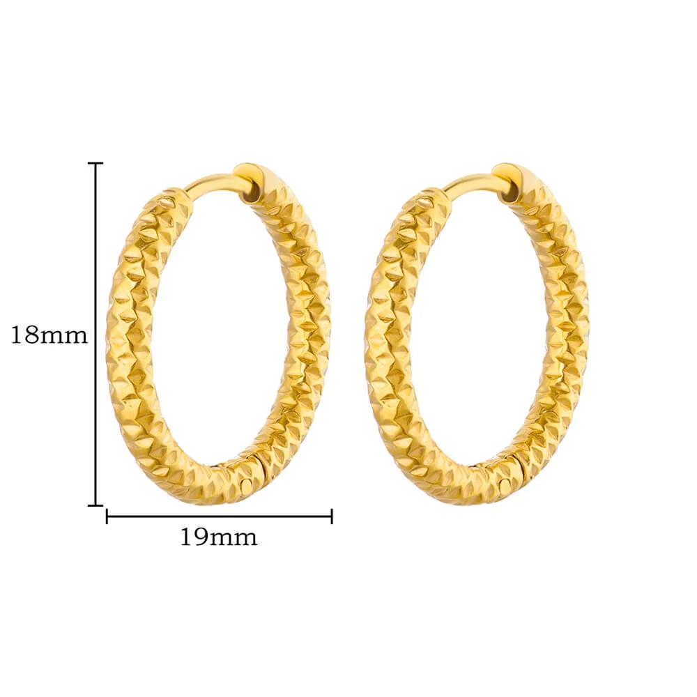 U Shape Hoop Earrings for Women Smooth Gold Plated Stainless Steel Earrings Female Classic Statement Wedding Ear Jewelry Aretes