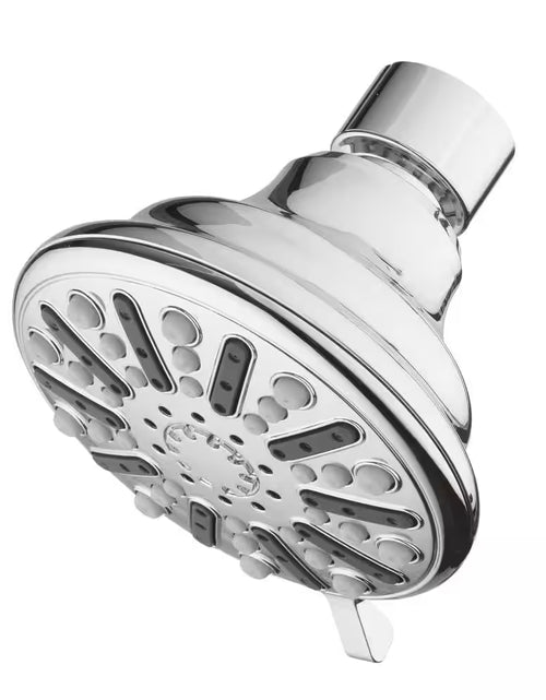 Load image into Gallery viewer, 3-Spray Patterns 3.5 In. Single Wall Mount Fixed Shower Head in Chrome
