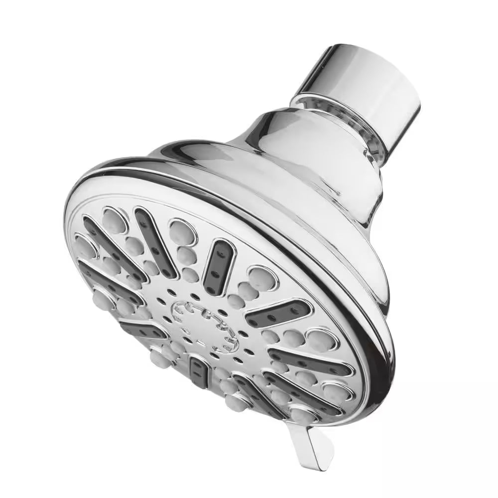 3-Spray Patterns 3.5 In. Single Wall Mount Fixed Shower Head in Chrome