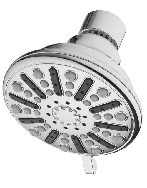 Load image into Gallery viewer, 3-Spray Patterns 3.5 In. Single Wall Mount Fixed Shower Head in Chrome
