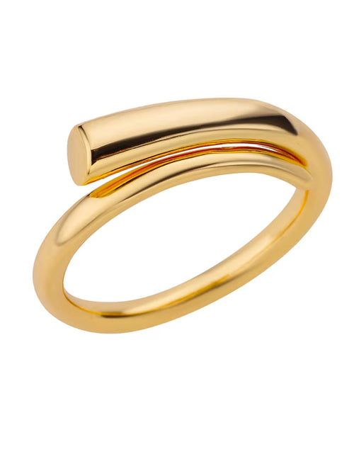 Load image into Gallery viewer, Luxury Wide Wave Rings for Women Gold Color Stainless Steel Ring 2024 Trend Elegant Aesthetic Jewelry Couple Gift Anillos Mujer
